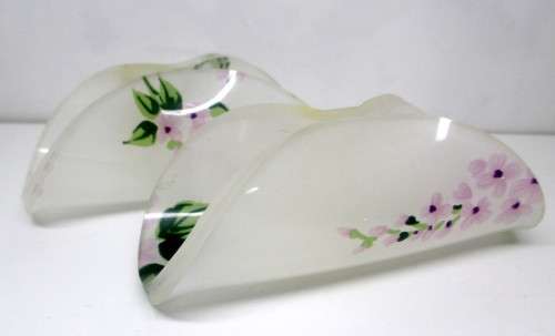 Two Napkin Holders. Made in Italy by Remius, valentino piu. Stunning, with delicate flower pattern.