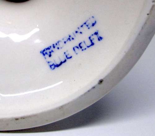 Vintage Hand Painted Delft Holland Candle Stick. 170mm high. No Chips or cracks.