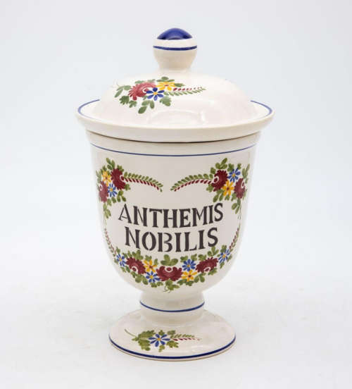 Vintage Apothecary Antemis Nobilis jar in French Provence Style. St clament PP. 260mm high.