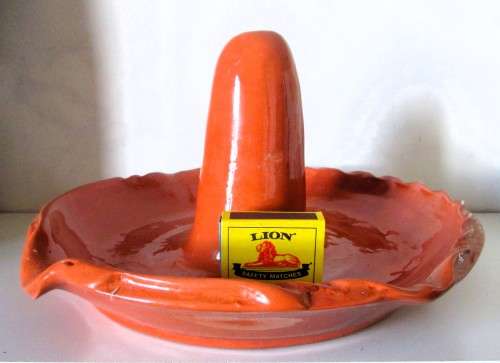 Large Ceramic Vertical Chicken Roaster. Signed `The Potter`.