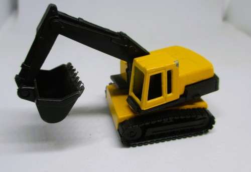 Majorette Pelle Mecanique Excavator Yellow No. 242 Die Cast Construction Equipment 1/100 Scale