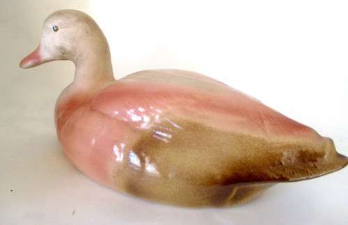 Large Vintage Ceramic Duck. Garden Decoration.  270x13x14cm. Spotless.