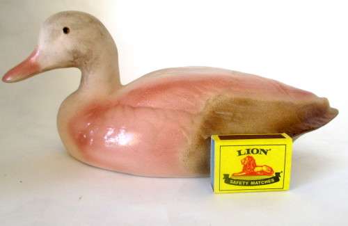 Large Vintage Ceramic Duck. Garden Decoration.  270x13x14cm. Spotless.