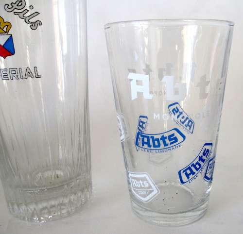 Lot of Three Branded Beer Glass.