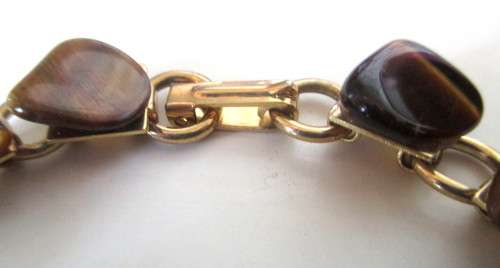 Vintage Tiger`s Eye Chunk Bracelet, 19cm long. Lovely piece.