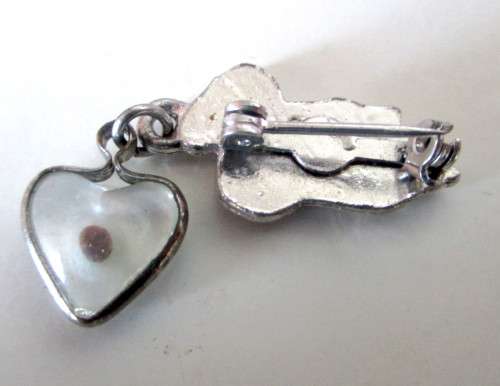 Christian silver toned Praying Hands with mustard seed Lapel Pin Brooch