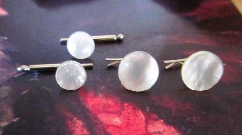 2 sets of Vintage Mother of pearl Cufflinks.
