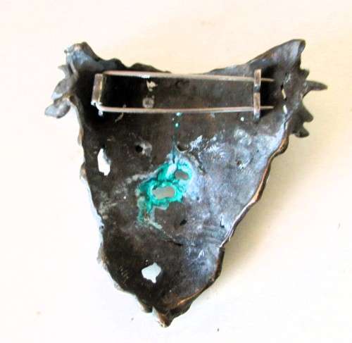 Vintage Hand made Copper and Brass Brutalist Artisan Jewelry withclips. 26g