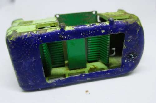 Lesney Matchbox - Volkswagen Caravette Kombi Bus. No34. Sunroof and Door gone. Well played.