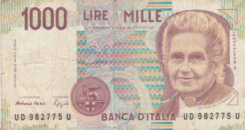 1990 ITALY 1000 LIRE, Banknote