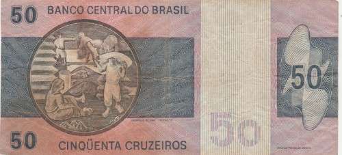 Brazil 50 Cruzeiros 1970 - 1980 Banknote
