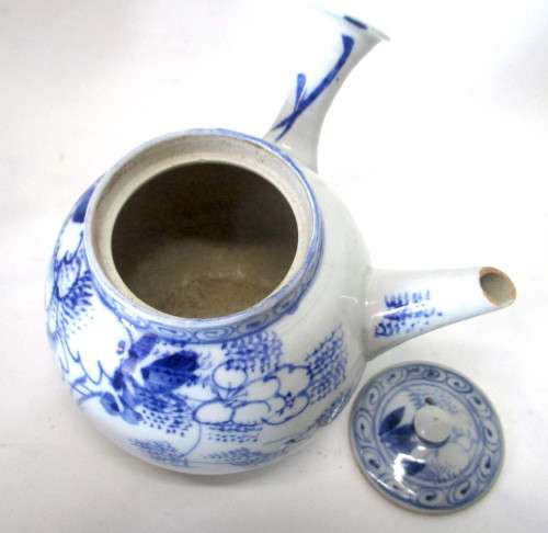 Vintage 1920`sChinese Fine Porcelain Teapot, hand crafted painted, beautiful floral design, 12 high.