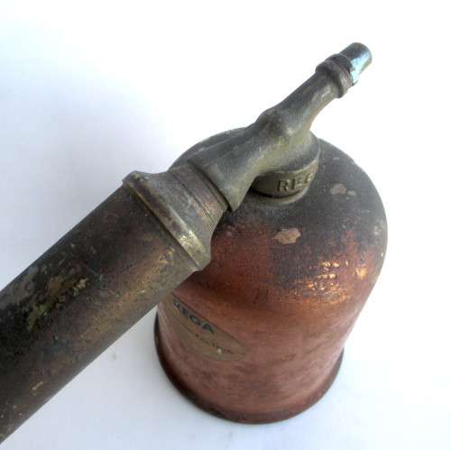 Vintage Rega Insect Chemical Sprayer - Brass, Copper, Wood Beauty, See photofor scale.