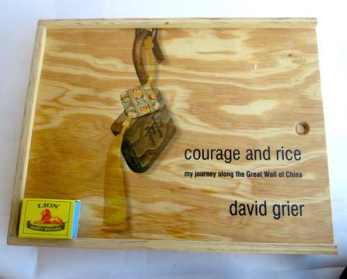 Courage and Rice - my journey along the Great Wall of China in Wooden box  , 2007 by David Grier