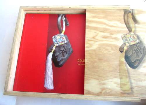Courage and Rice - my journey along the Great Wall of China in Wooden box  , 2007 by David Grier