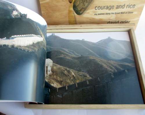 Courage and Rice - my journey along the Great Wall of China in Wooden box  , 2007 by David Grier