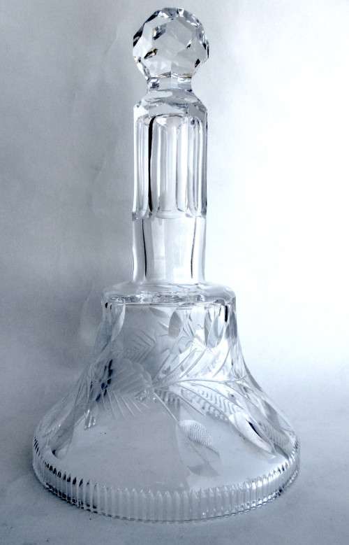 Large Cut Glass Lid or Decorative Piece.  26cm high.