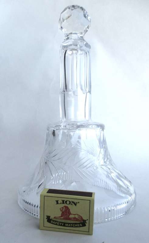 Large Cut Glass Lid or Decorative Piece.  26cm high.