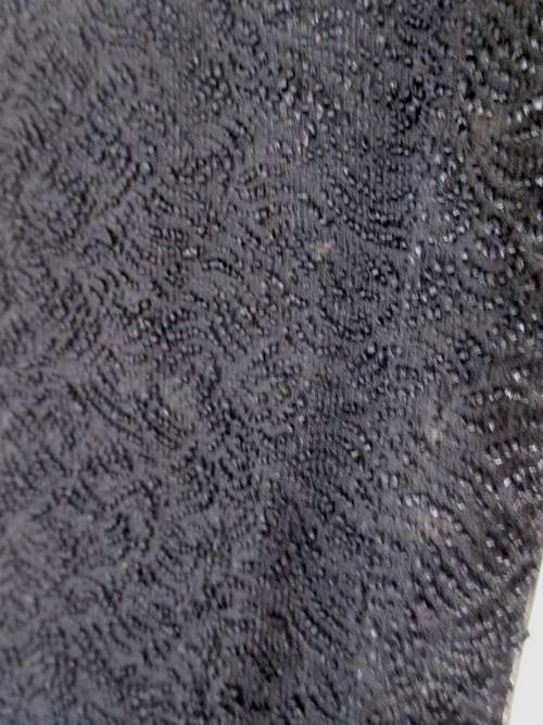 Vintage Black Embossed Evening Bag with Gold finishes. 180x180mm