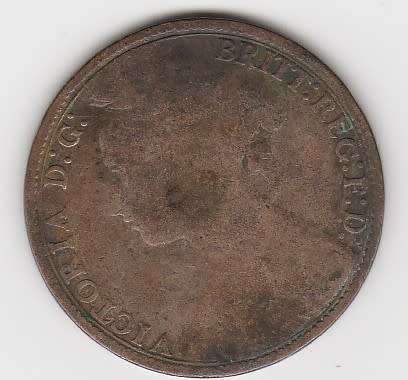 1879 British Queen Victoria Penny