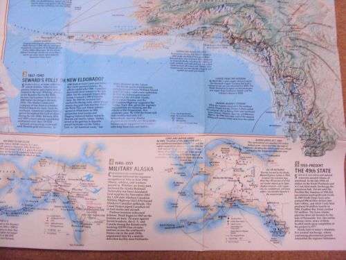 1984 The Making of America, Alaska Theme. National Geographic Map. See Discription.