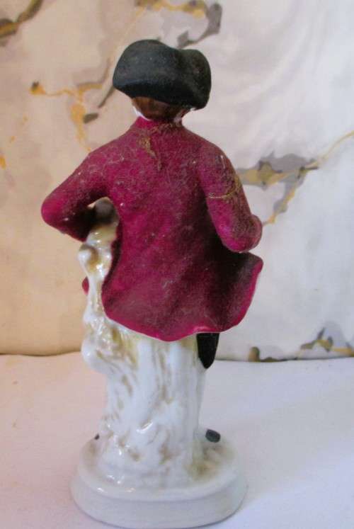 Lot of 3 Antique/Vintage porcelain figurines. Some chips, arm fixed. Cart Filler