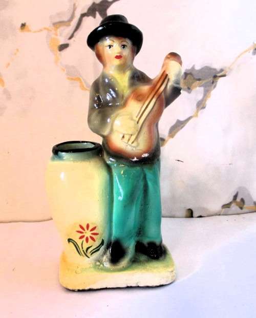 Lot of 3 Antique/Vintage porcelain figurines. Some chips, arm fixed. Cart Filler