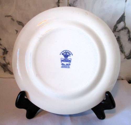 Masons Blue Batik Plate . 200mm diameter. Wall hanging.