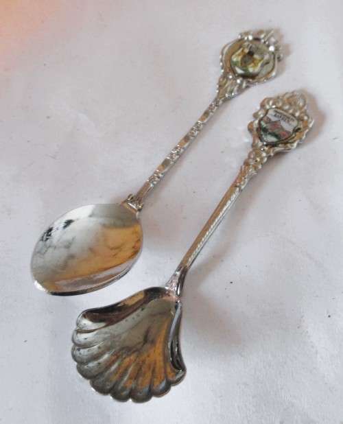 Souvenir Vintage Silver Color Collectible Spoons, Randburg and Drakensberg Garden.