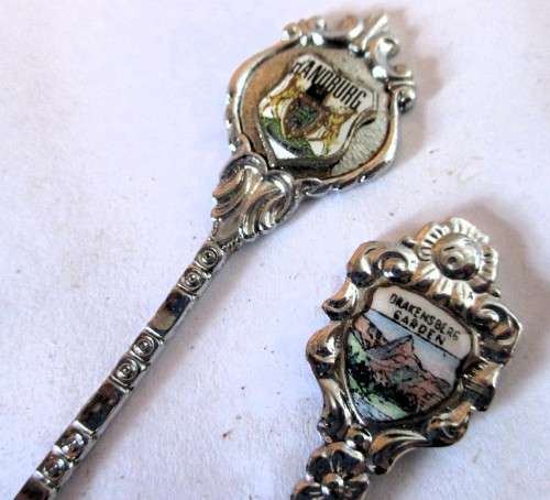 Souvenir Vintage Silver Color Collectible Spoons, Randburg and Drakensberg Garden.