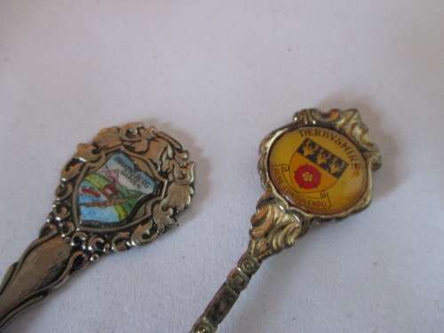 Souvenir Vintage Silver Color Collectible Spoonand Fork. Drakenstein Gardens and Derbyshire.