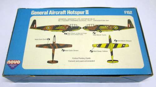 NOVO Aircraft Kit Hotspur Troop Carrying Glider, USSR, 1964. F152, Scale 1:72 Complete in box.