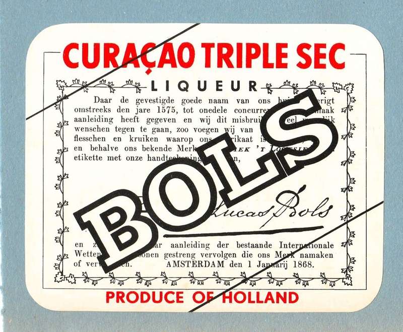 Vintage Lot of 4 different BOLS Liqueur Labels. Three from RSA one from Holland.