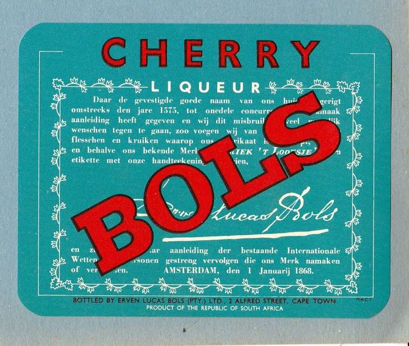 Vintage Lot of 4 different BOLS Liqueur Labels. Three from RSA one from Holland.