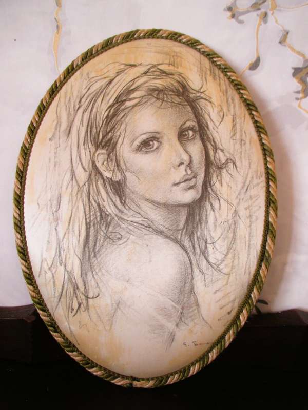 1982 Vintage Serigraph on Satin painting by Marianne Grundling. 230mm x 170mm. As per photo.