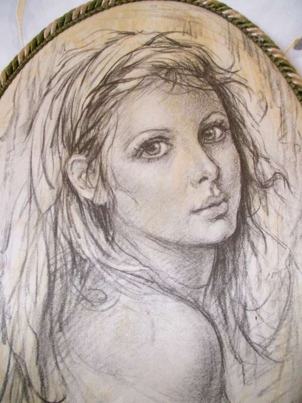 1982 Vintage Serigraph on Satin painting by Marianne Grundling. 230mm x 170mm. As per photo.
