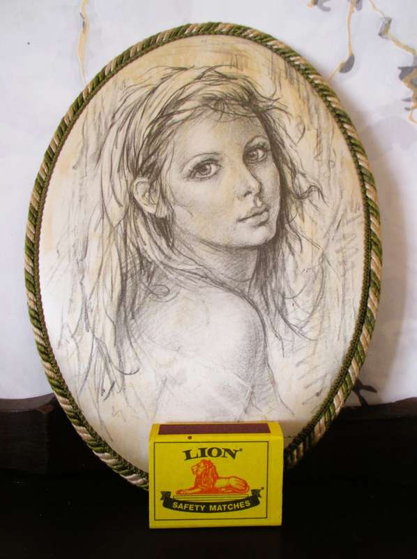 1982 Vintage Serigraph on Satin painting by Marianne Grundling. 230mm x 170mm. As per photo.