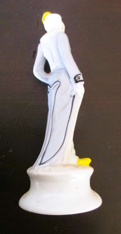 SALE R25 - Vintage Ceramic CLOWN FIGURINE Made in Taiwan 140mm high, Hand Painted. In original box.