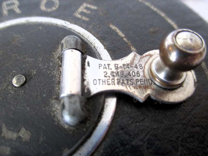 Vintage Retractable Steel Tape Measure Justus Roe and Sons, 100` FT Reel ~ Patchogue, New York USA