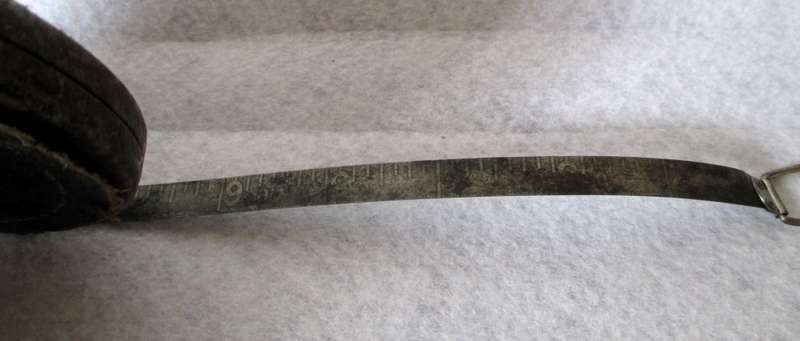 Vintage Retractable Steel Tape Measure Justus Roe and Sons, 100` FT Reel ~ Patchogue, New York USA