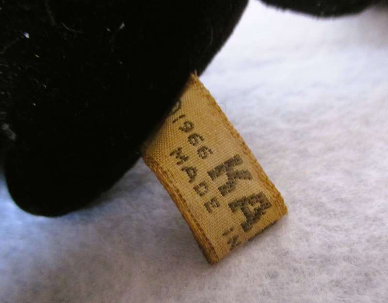 Cute Small Vintage 1967 KAMAR Black Poodle Chi Chi Stuffed Plush Animal Japan