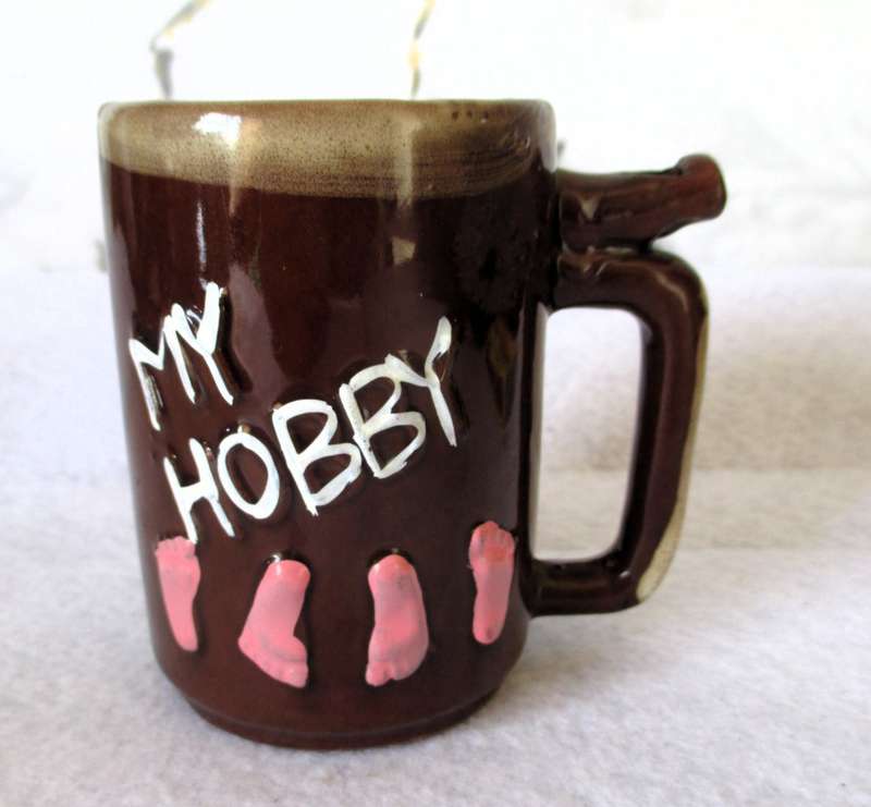 Vintage Brown Drip Beer Mug With Whistle My Hobby Japan
