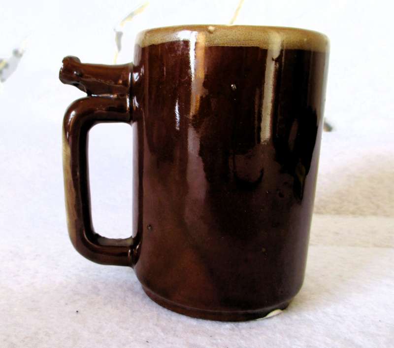 Vintage Brown Drip Beer Mug With Whistle My Hobby Japan