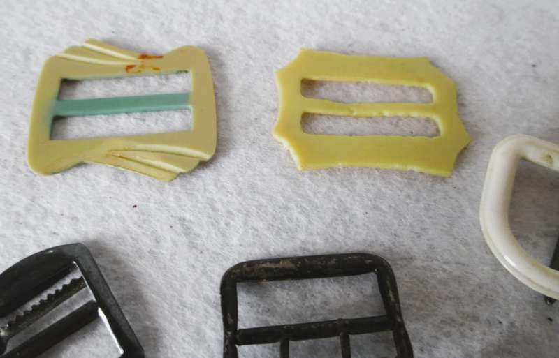 Assortment of 10 Vintage Belt Buckles, different sizes.