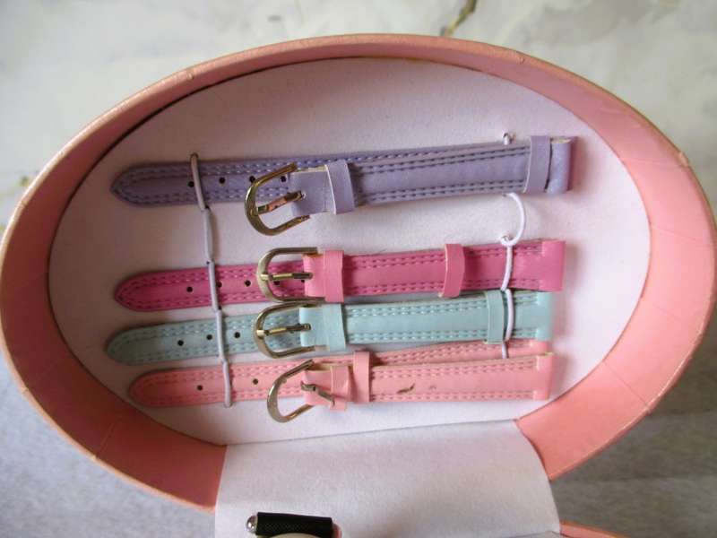 Vintage Digitime Interchangeable Watch Box Set Five Bands And Five Bezels. As per photo.