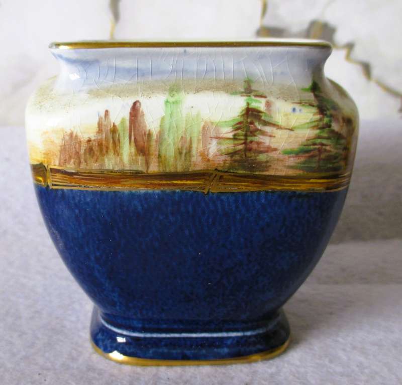 Vintage Porcelain Royal Winton Grimwades posy Vase. Hand painted. Marked. 80mm high.