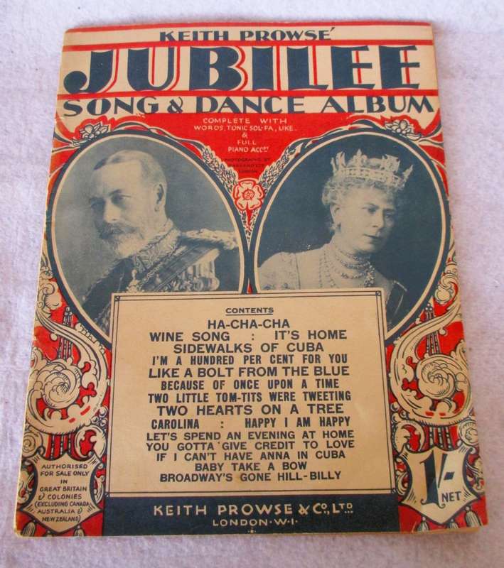 Keith Prowse` Jubilee Song & Dance Album - Complete Words, Tonic Sol-Fa, Ukulele and Full Piano 48p