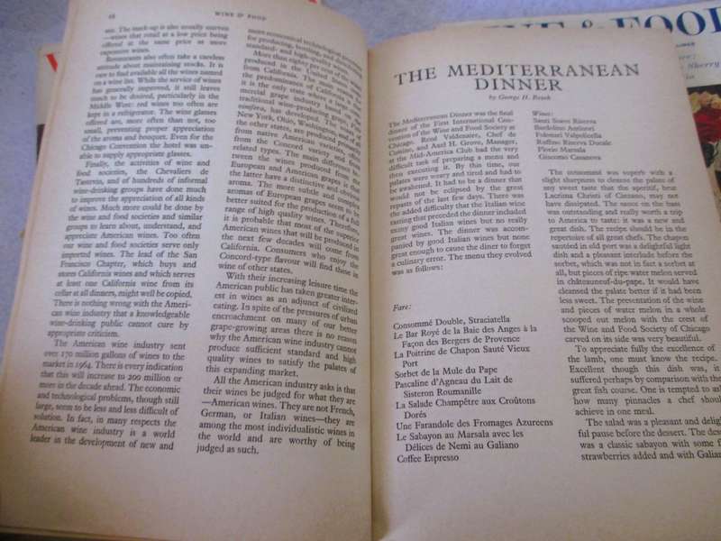 1965 and 1966 Three Vintage Food and Wine Magazine, Andre Simon.
