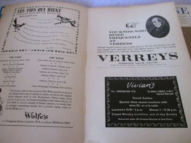1965 and 1966 Three Vintage Food and Wine Magazine, Andre Simon.