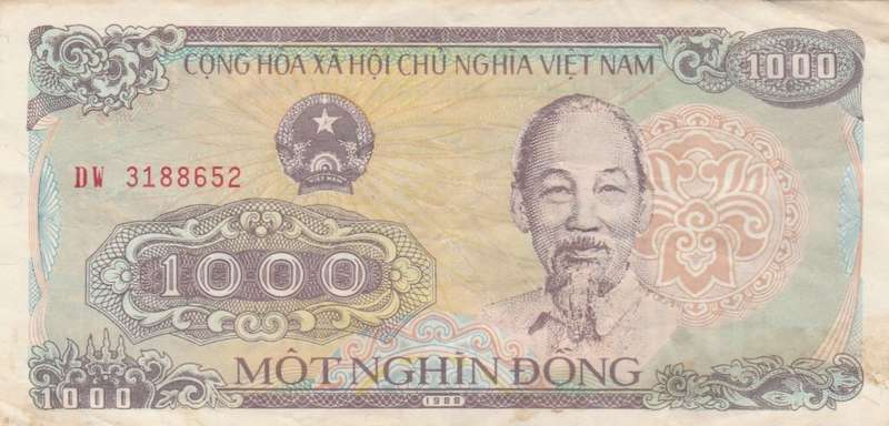 1988 Viet Nam Vietnam 1000 Dong . As per scan